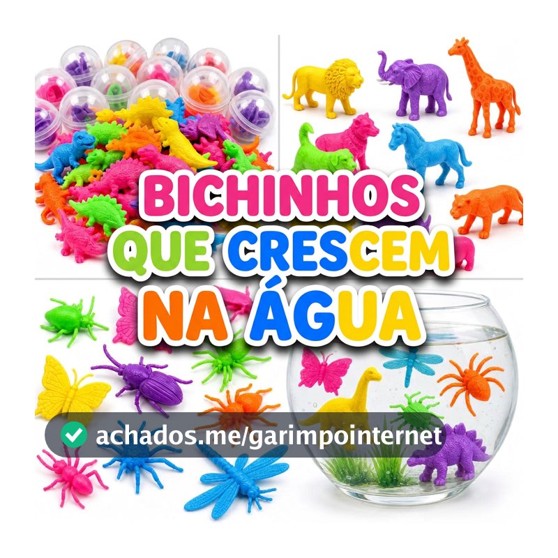 30 Bicho Cresce Na Aguá Brinquedo Kit Festa Lembrancinha Prenda Aniversario Prenda Quermesse
