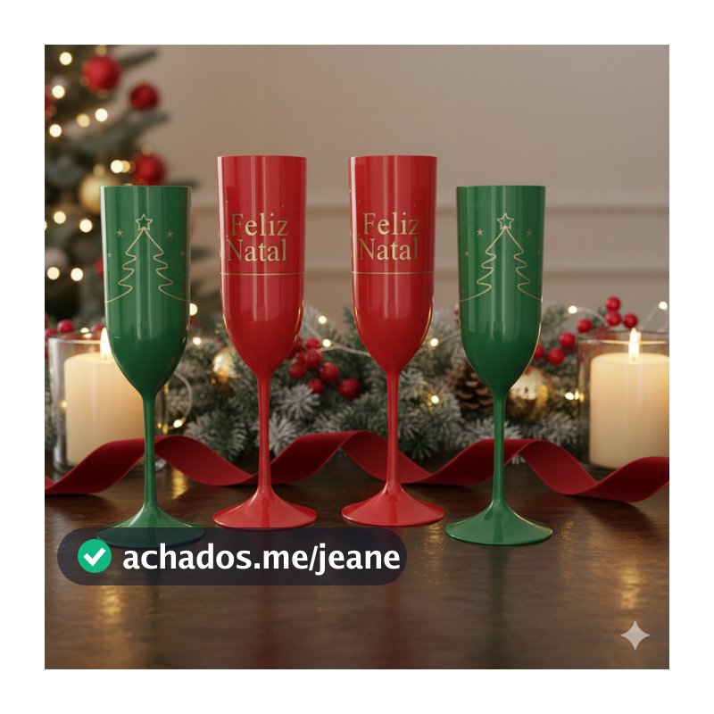 Taça Acrílica Feliz Natal Kit 2 4 6 12 Unidades Lembrancinha Natal Ano Novo Festa Confraternização