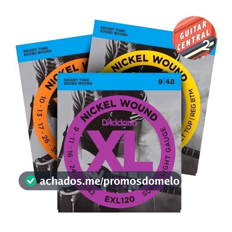 Jogo Cordas para Guitarra Elétrica D'addario Encordoamento corda de guitarra