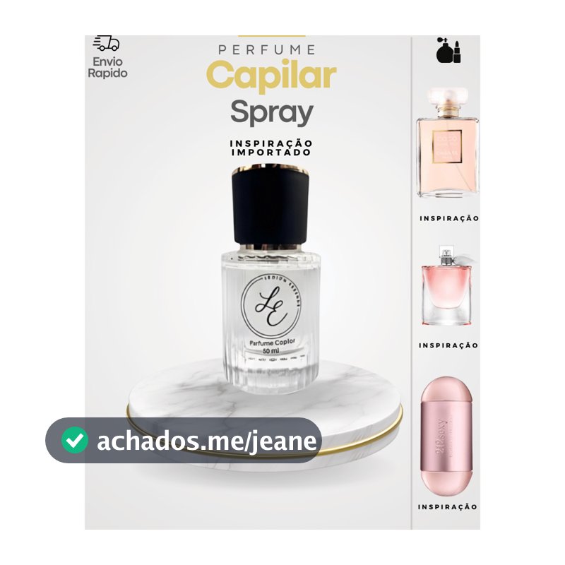 Perfume Capilar 30ml Feminino Cabelo Cheiroso Longa Duração Inspiração Premium