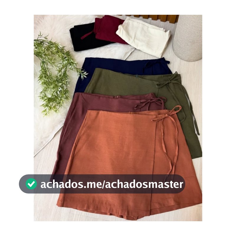 Short Saia Feminino Cintura Alta Promoção, Elegante e Confortável Alfaiataria Sensorial Marrant
