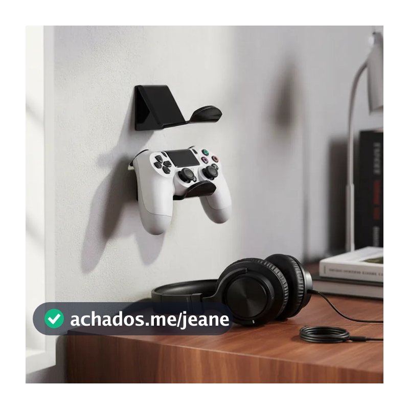 Suporte de Controle Video game de Parede Acrílico Autoadesivo PS5 PS4 PS3 Xbox Fone de Ouvido Jogo