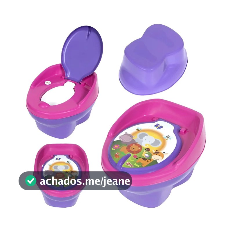 Troninho Penico Privadinha Infantil Desfralde Rosa Lilás Animais