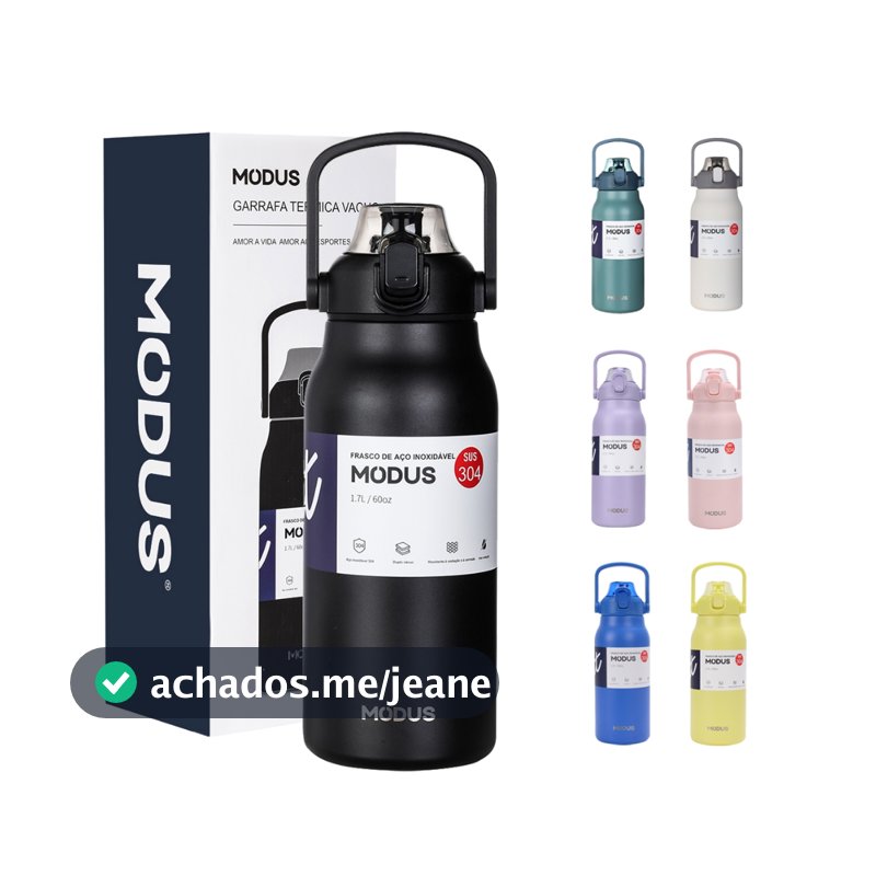 MODUS Garrafa Térmica De Viagem Inox 1700ml Com Isolamento A Vácuo