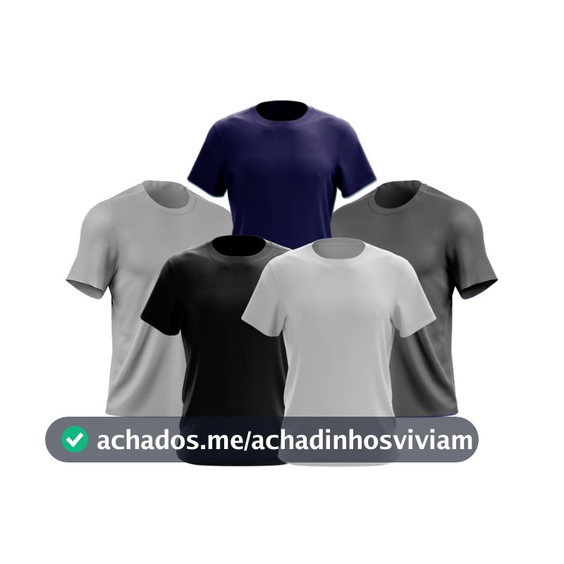 Kit 5 Camisetas Masculinas Dia a Dia - 100% Algodão 30.1 - Qualidade Premium