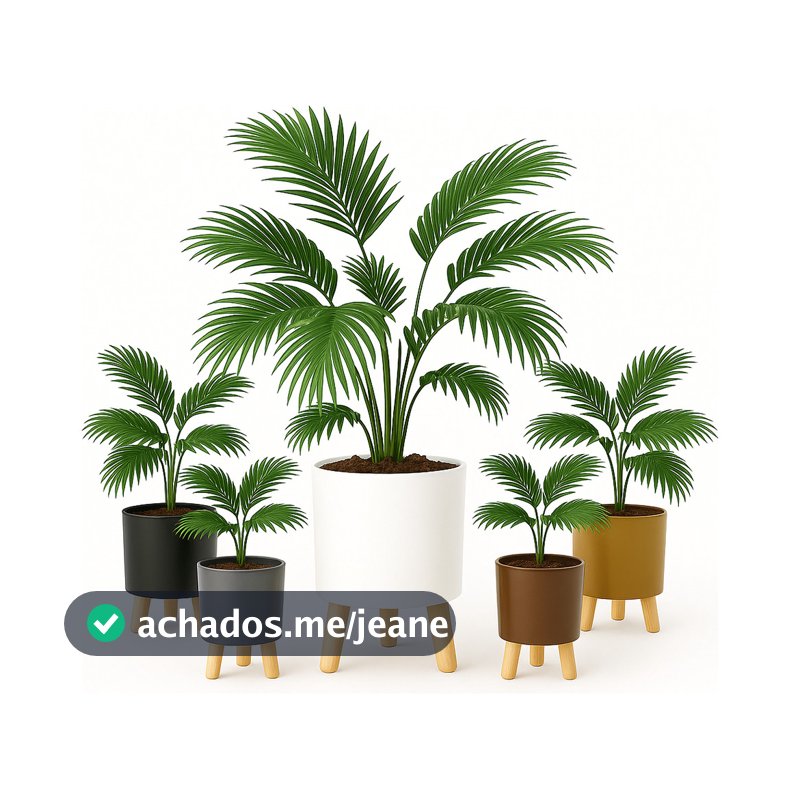 Arranjo Vaso Palmeira Artificial Decoração Sala Varanda Luxo