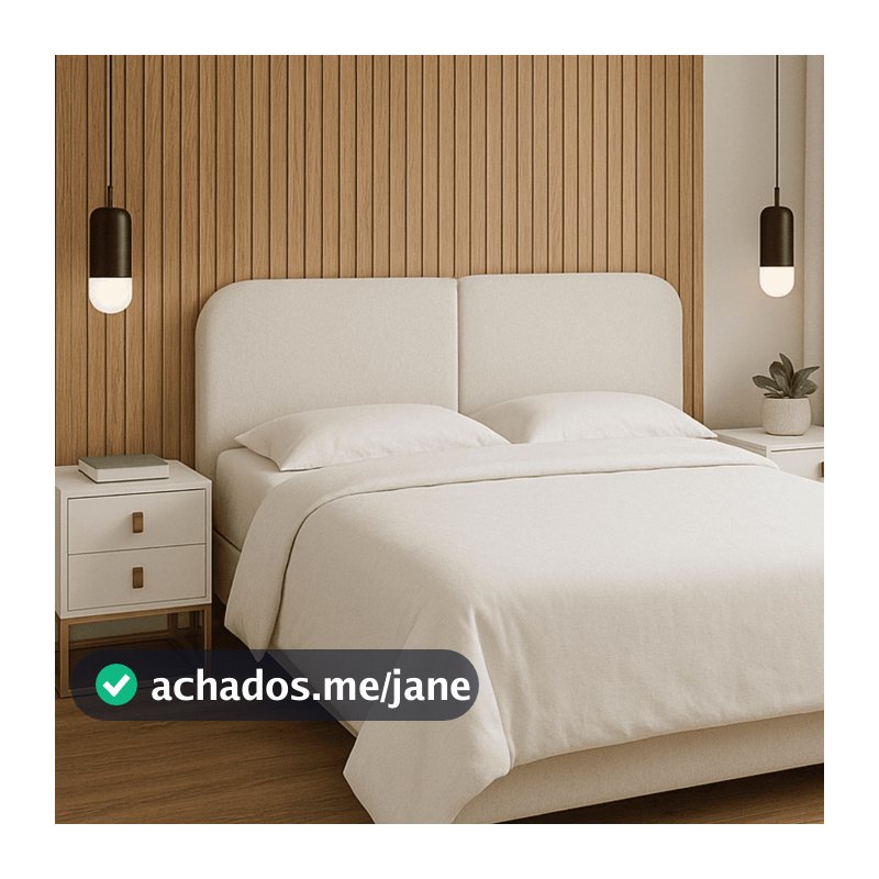 Cabeceira Cama Box Queen 160 cm Orgânica Tecido Bouclé