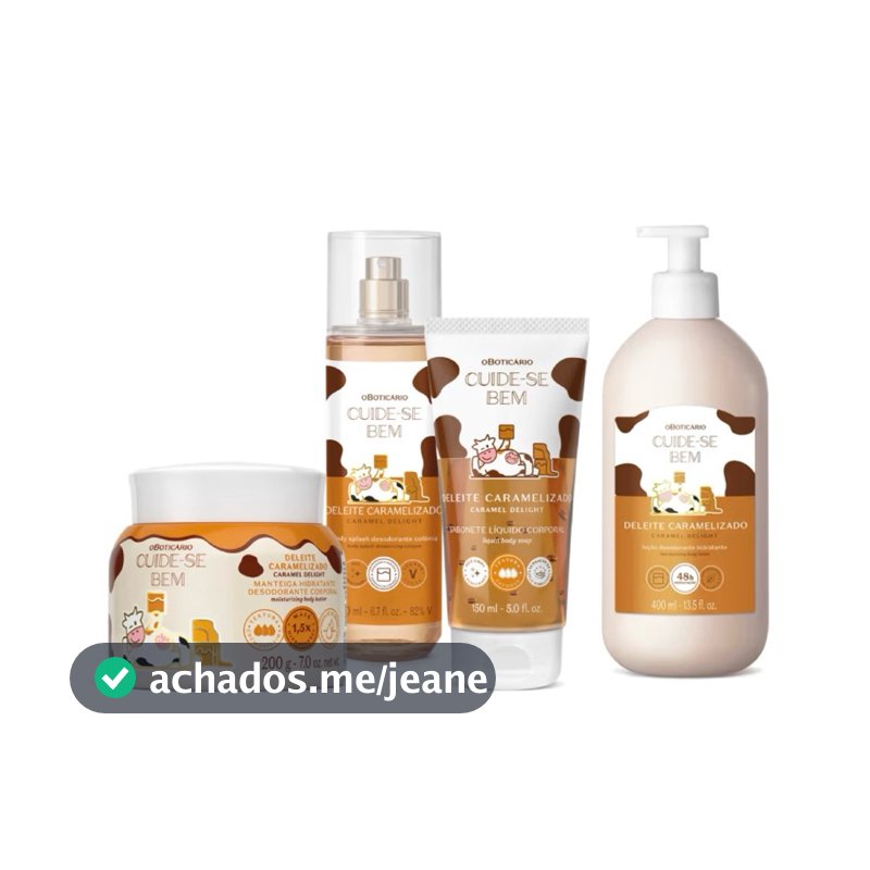 LANÇAMENTO Cuide-se Bem Deleite Caramelizado - Body Splash Hidratante ou Sabonete Líquido - Escolha produtos