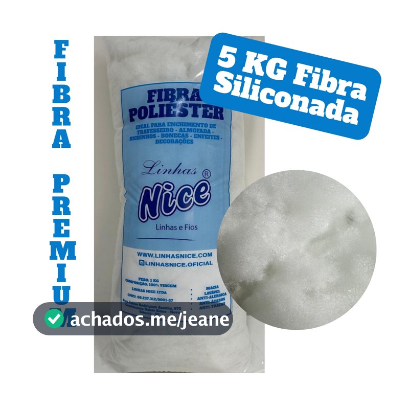5 KG Fibra Macia Importada Antialérgica - ENVIO IMEDIATO - P/ Enchimento de Travesseiros e Almofadas