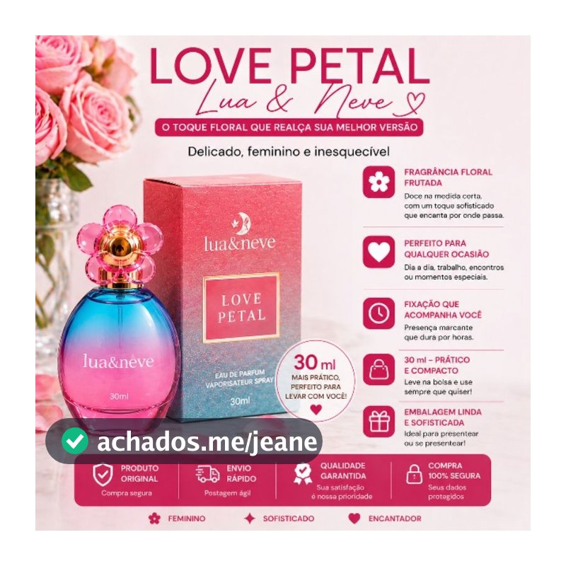 Perfume Lua e Neve 30ml 🌸 Love Petal /Sugar Bloom /Fantasy Spell /Sweet Lilac Fragrancia Feminina Doce Fixacao Duradoura