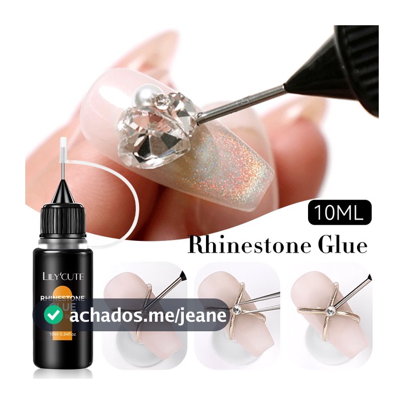 LILYCUTE 10ml Prego Strass Cola Adesiva Clara Arte Do Gel Pegajoso Para Colar A Broca Jóias Decorações 3D