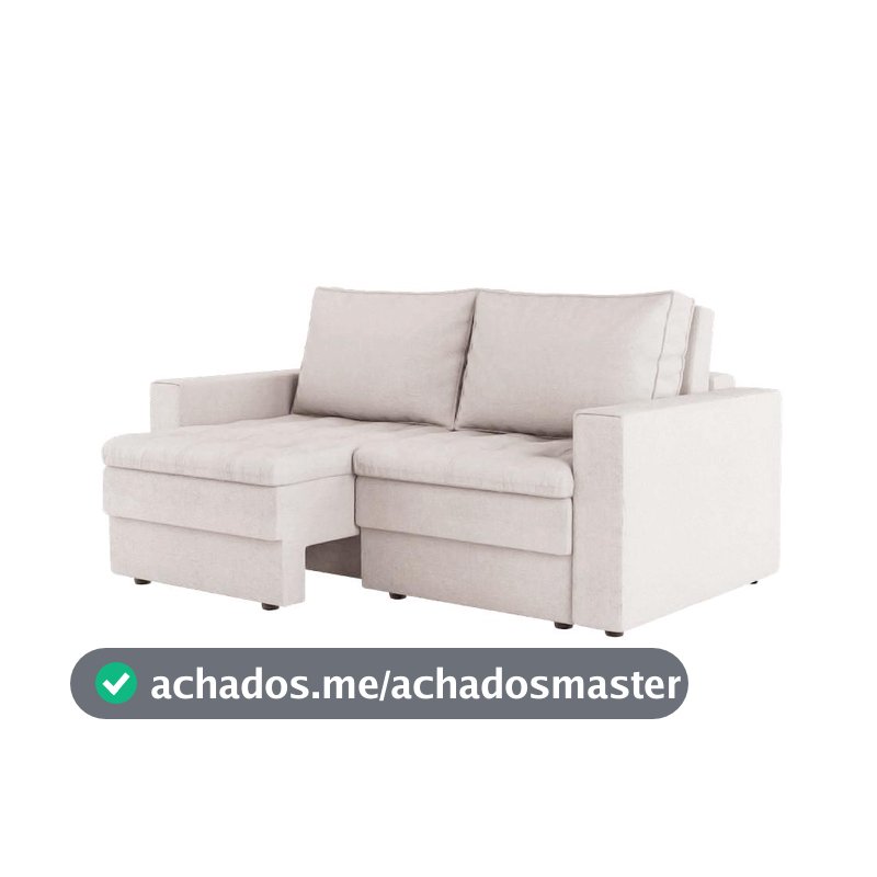 Sofá 3 Lugares Retrátil Berna Linho Cru 180 cm