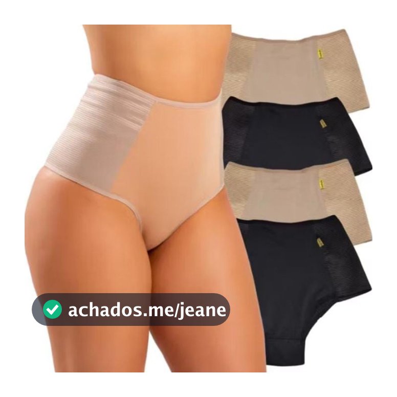 Calcinha Cinta Modeladora Cintura Alta Redutora De Medida Confortável Do M ao 54 Plus Size