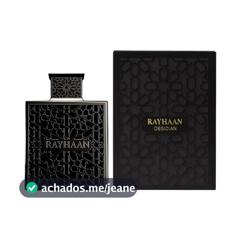 Perfume Árabe Rayhaan Obsidian EDP 100ml Masculino Original Importado