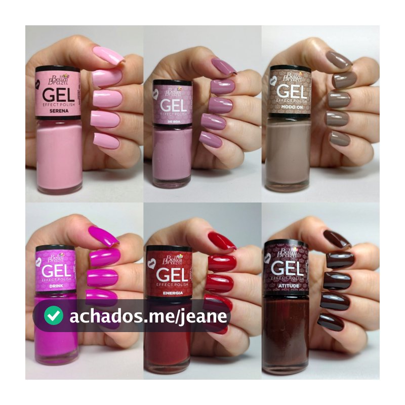 Bella Brazil Esmalte EFEITO GEL Seca Sem Cabine 9ml