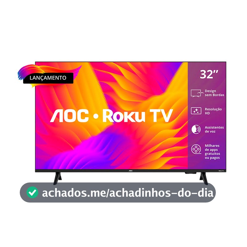Smart Tv AOC 32" LED HD 32S5155/78G Roku Wifi HDMI Dolby Audio