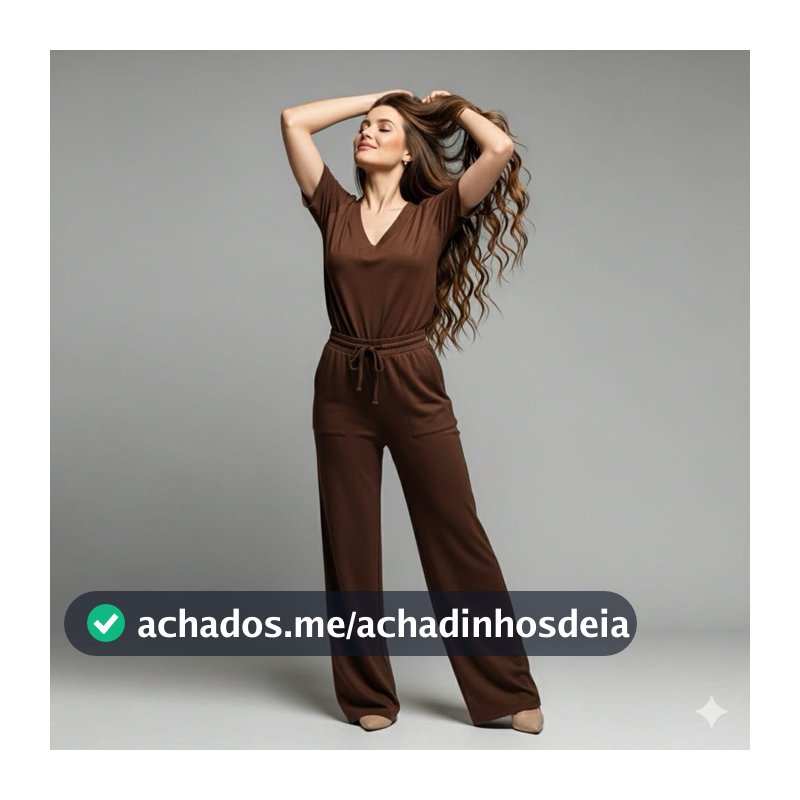 CONJUNTO VISCOLYCRA CALÇA PANTALONA E BLUSA GOLA V FEMININO