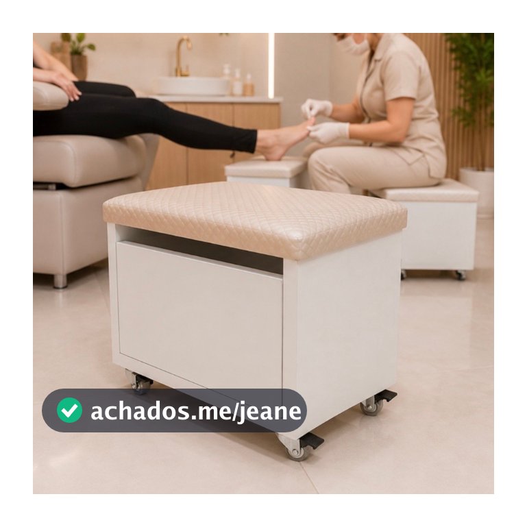 Banquinho Pedicure com Gaveta e Rodizios S41 Baixo – Sirius Nails