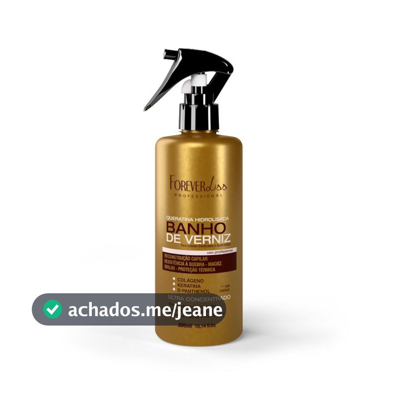 Queratina Hidrolisada Banho De Verniz Forever Liss 300ml