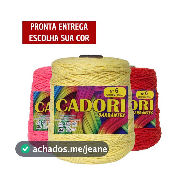 Barbante Cadori Fio 6 600g 610m Extra Macio