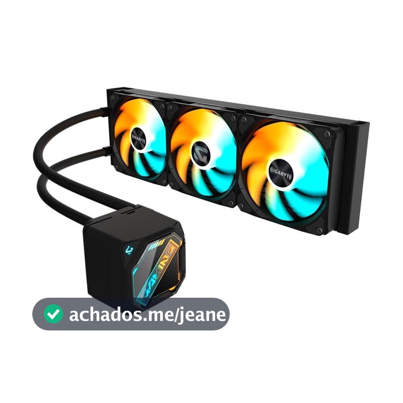 Water Cooler Gigabyte Gaming 360, ARGB, 360mm, AMD e Intel, Preto - GP-GIGABYTE GME 360