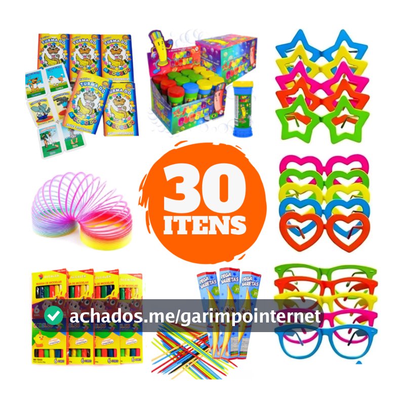 Kit 30 Brinquedo Infantil Lembrancinha Aniversário Saquinho Surpresa Educativo Natal Festa Junino
