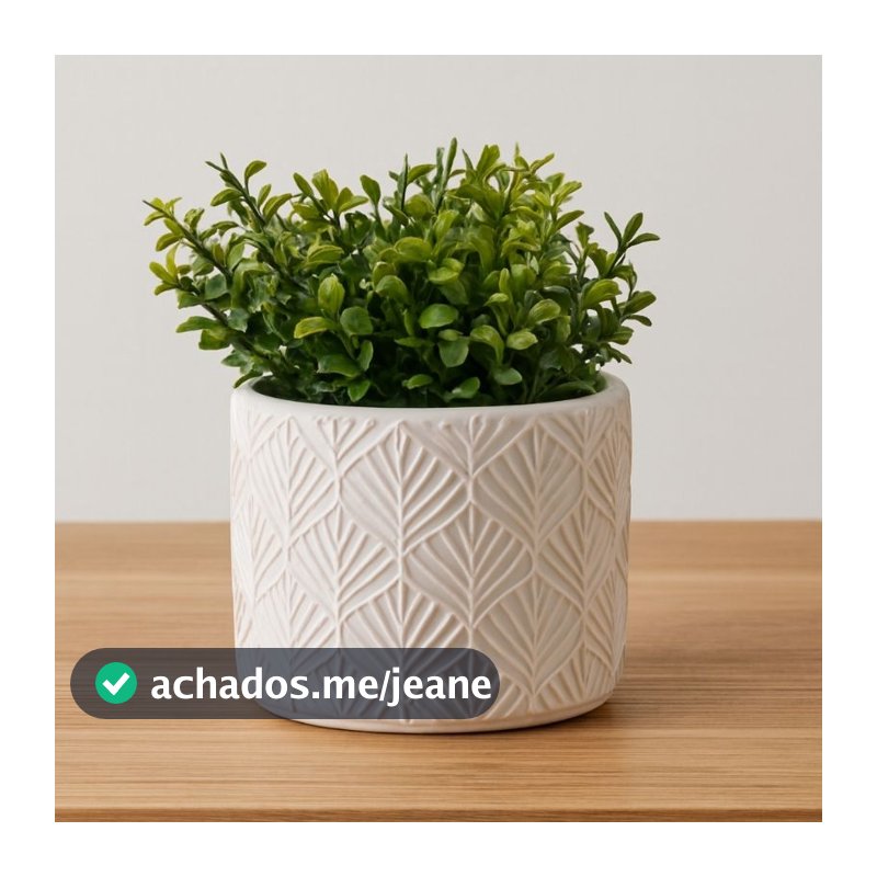 Vaso Decorativo com Planta Artificial – Enfeite Moderno para Sala, Quarto, Escritório, Mesa e Estante
