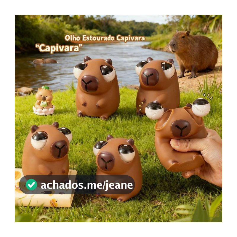 Brinquedo Capivara Antiestresse Olhos Saltando Divertido