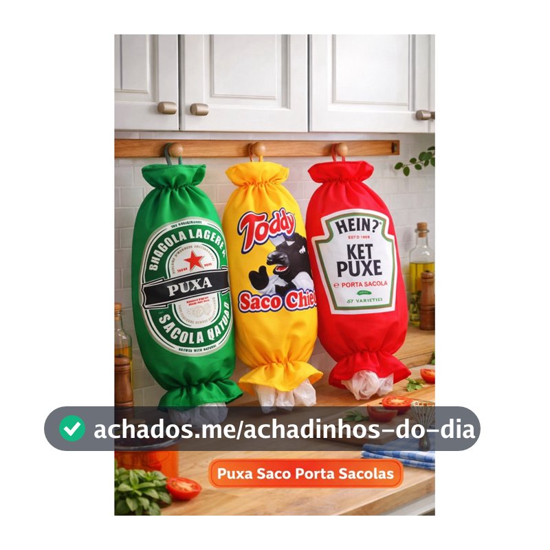 Porta Sacolas Cozinha Dispenser Puxa Saco Estampado Divertido