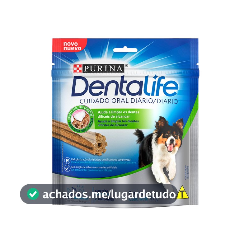 Purina DentaLife Petisco Cães Adultos Raças Médias - 119g