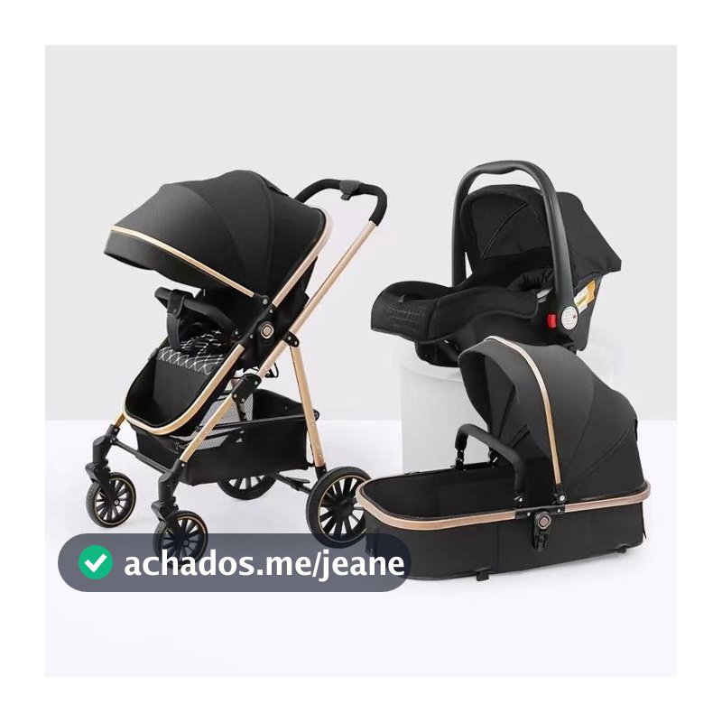 Carrinho Completo 3 EM 1 Com Moisés e Bebe Conforto