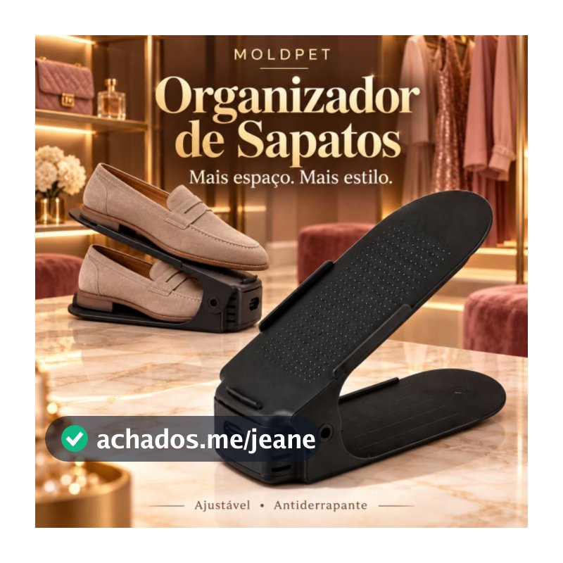 Conjunto 10 ou 20 Organizador de Sapatos Ajustável Antiderrapante Sapateira Porta Sapato
