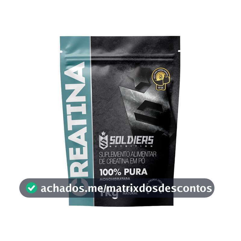 Creatina Suplemento Monohidratada em Pó 100% Pura Importada - Soldiers Nutrition