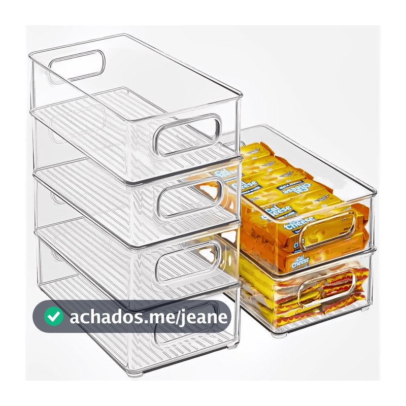ORGANIZADOR MULTIUSO GELADEIRA KIT COM 6 ARMÁRIOS DESPENSA LAVANDERIA ALIMENTOS FRUTAS ESCRITÓRIO