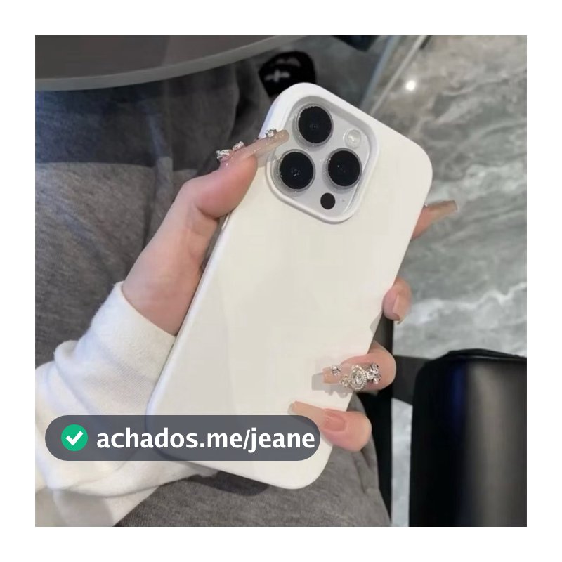 Capinha Silicone Aveludada Cor Preto Branco  Para IPhone 7Plus/XR/11/13/14/15/16/16Promax/Plus