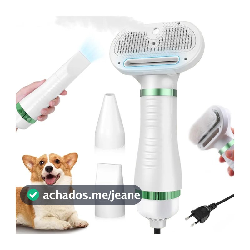 Escova Pet Secadora Elétrica para Secar e Remover Pelos de Gato e Cachorro Envio Rápido 100-220V