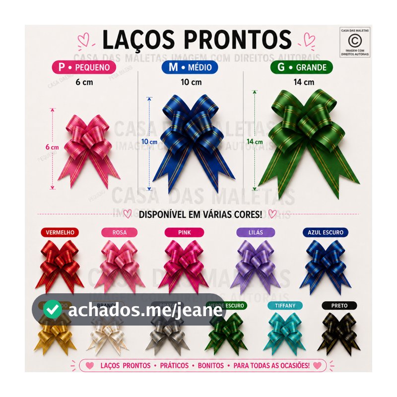 100 LAÇO FÁCIL MAGICO P/ PRESENTE P , M , G - 3 tamanhos, varias cores