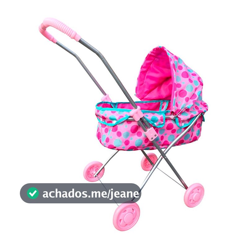 Carrinho De Bonecas Bebê Reborn Passeio Divertido Berço Plus Meninas Rosa - Dm Toys