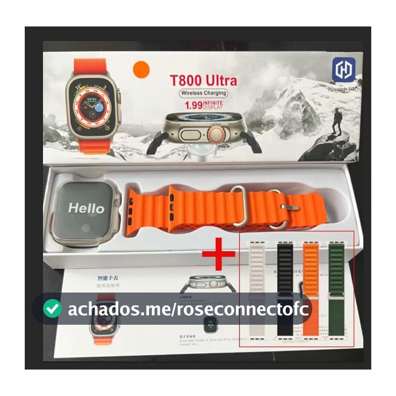 2026 Nova Série 8 Relógio T800 Ultra Smart Watch Esportivo Sem Fio À Prova D'água T800 Ultra2 MAX