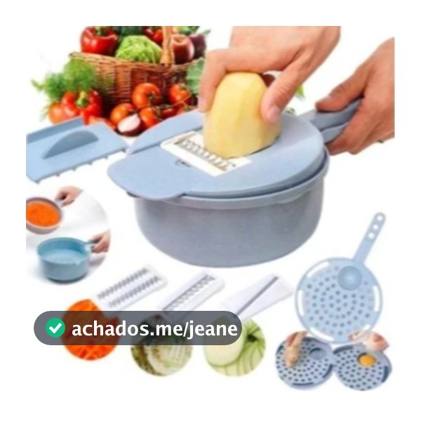 Cortador de Legumes Multifuncional 9 em 1 Ralador e Fatiador de Vegetais Manual
