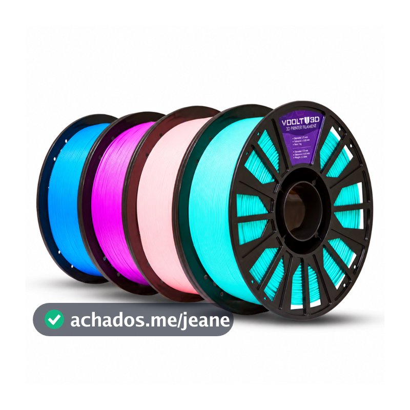 Filamento PLA Sólido Premium Para Impressora 3D 1kg 1,75mm - Diversas Cores - Voolt3D