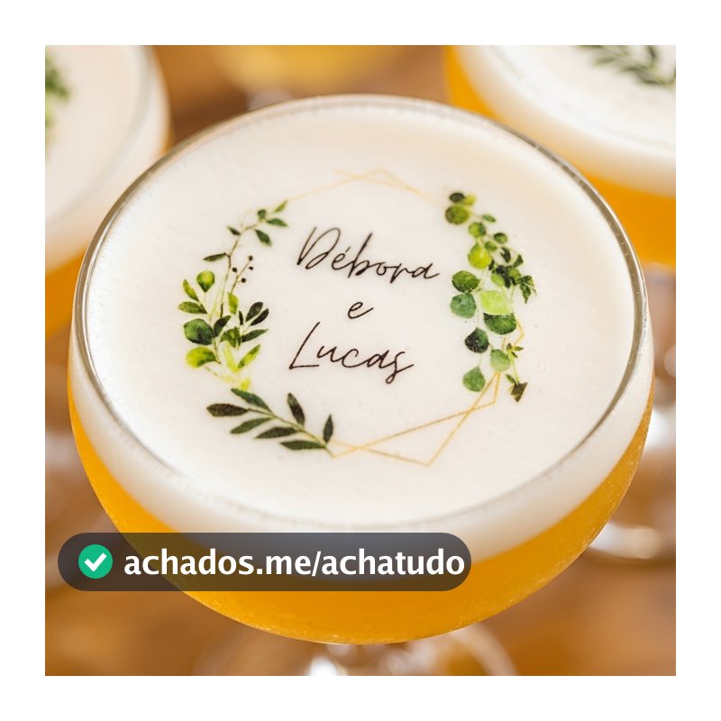 Papel de arroz para drinks 200 uni 5 cm para casamento e 15 anos  e bebidas formatura