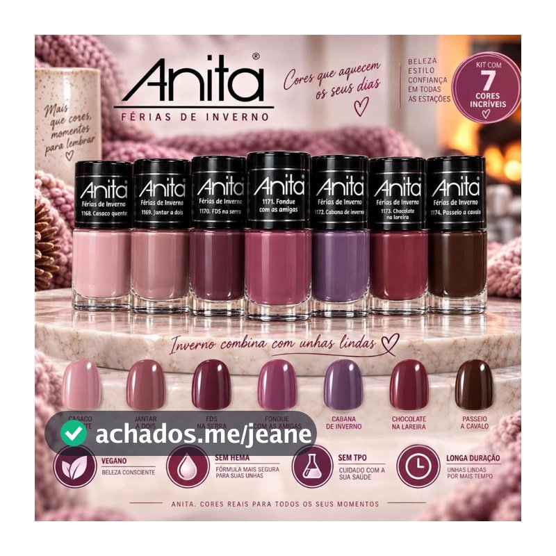 ANITA - Ferias de Inverno Kit 7 Esmaltes Nova Coleção