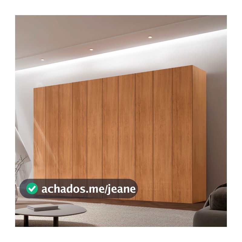 Guarda Roupa Casal Everest MDF 10 Portas 8 Gavetas e 9 Prateleiras Moderna Mobília