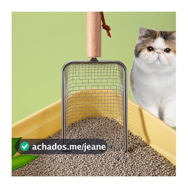 Pá Higiênica De Areia para Gatos Peneira Coletora Aço Inox