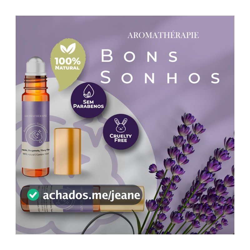 Aromaterapia Bons Sonhos Natural Blend Óleos Essenciais Aromathérapie