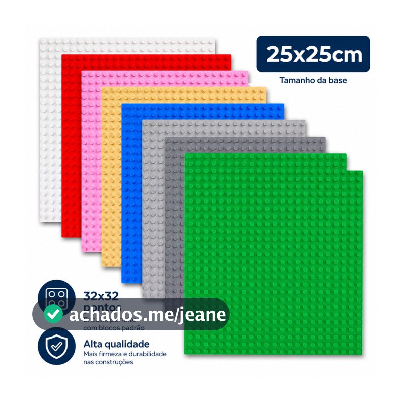 Base Blocos de Montar Peças Placa Clássica 32x32 Pontos de Construção Encaixar Brinquedo Compatível