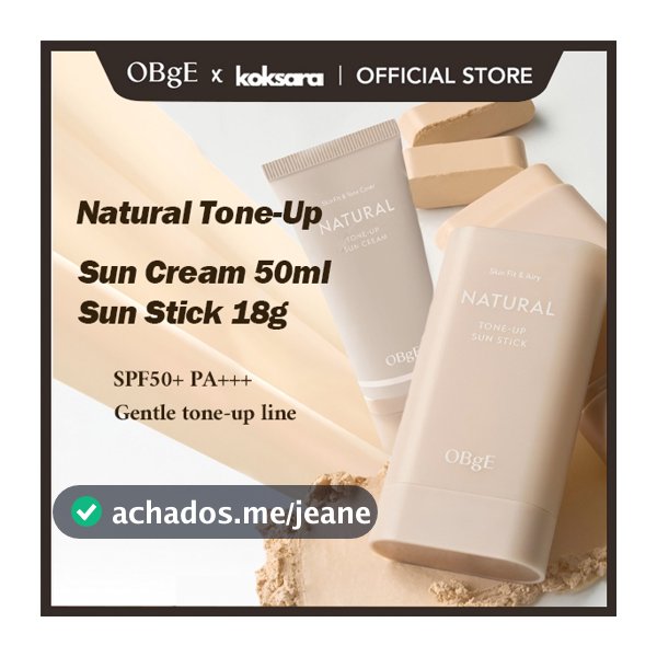 OBgE Natural Tone-Up Sun Cream 50ml / Natural Tone-Up Sun Stick 18g