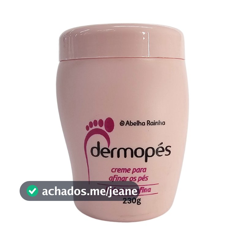 Creme Para Afinar Os Pés Hidrata e Afina Dermopés Abelha Rainha 230g