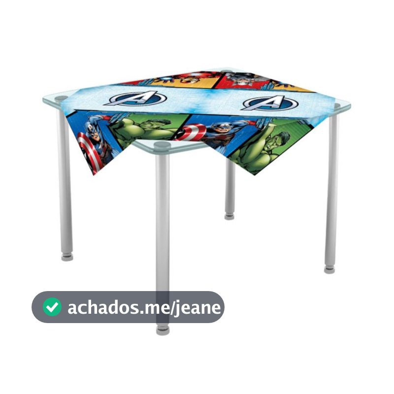 Toalha Plástica para Mesa Convidados Festa Vingadores Avengers 100 x 100 cm Regina Festas